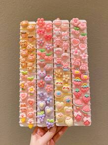 20/30/40pcs Girls Colorful Cute Cartoon Hair Scrunchies