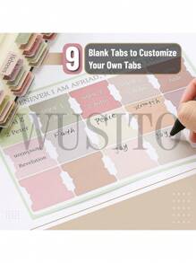 WUSITO Bible Tabs, 75 Tabs, Boho Theme, Laminated Bible Tabs For Women And Men, Bible Tabs For Study Bible, Bible Index Tabs, Bible Book Tabs, Bible Labels Tabs.,School Supplies,Back To School
