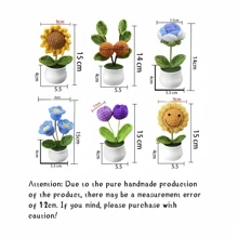 1 pezzo fatto a mano a uncinetto, decorazione vegetale a maglia, ideale per la decorazione domestica e le vacanze