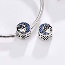 1 pièce Pendentif avion en argent sterling 925, convient pour bracelet chaîne serpent DIY, élégant bijou de perles - Argent - Voir 4