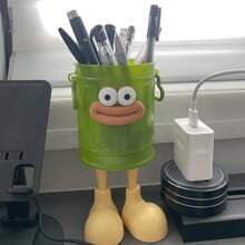 1 hộp đựng đồ để bàn hình nhân vật hoạt hình dễ thương, xô đựng đồ lớn theo phong cách cổ điển tối giản, đồ dùng văn phòng, giá đựng cọ trang điểm, xô đựng đồ để bàn dung tích lớn, giá đựng bút hoạt hình, hộp đựng cọ trang điểm và bút chì - Nhiều màu - Xem 7