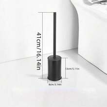 1 Peça Escova de Vaso Sanitário com Suporte para Banheiro, Escova de Limpeza de Vaso Sanitário, Suporte Montado na Parede, Escova Escovada