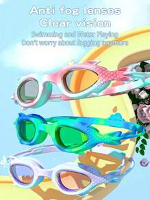1 pieza/2 piezas Gafas y gorro de natación de silicona para jóvenes - Antivaho, a prueba de fugas, ajuste cómodo para niños y niñas, ideal para deportes acuáticos