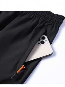 Pantalones cortos deportivos tipo novio de hombre con estampado de letra, pantalones cortos para gimnasio, pantalones cortos deportivos con cremallera y cordón en la cintura, para entrenamiento, correr, gimnasio en verano