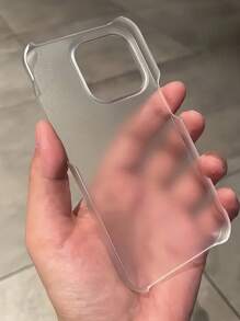 1pc Ultra-Thin Frosted Translucent Hard Case Compatible With IPhone 16 Pro, IPhone 13 With Large Camera Hole, IPhone 14/15 Pro MAX, Slim Protective Cover, Minimalist Design For Men Waterproof Shockproof Anti-Fall Scratch Resistant - Clear - View 3