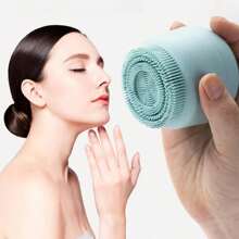 新款硅胶冰面清洁刷，手动按摩二合一柔软硅胶面部清洁刷