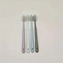 4 sztuki japońskich szczoteczek do zębów z miękkim włosiem w kolorze makaronika z osłonkami ochronnymi - przenośna i profesjonalna pielęgnacja zębów dla dorosłych