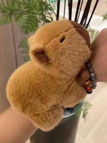 Cute Capybara Clap Circle, Creative Design Stuffed, Can Be Worn On Wrist, Novelty Christmas And New Year Gift For Friends Halloween Decorationcapybara, Dolls, Christmas, Capybara Clothes, Funny Stuffed Animals, Stitch Doll - 彩色 - 查看 1