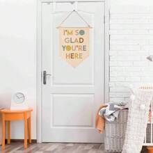 1pc Baby Nursery Canvas Decorative Wall Hanging Flag, Variety Of Cotton Canvas Decorative Items For Children's Room - Multicolor - View 2