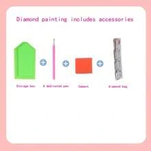 1 套精致樱花钻石画套件，5D DIY 钻石艺术，全圆形钻石马赛克，PMMA 钻石艺术套装，无框钻石墙饰，适合家庭和房间装饰，成人和初学者的完美生日礼物