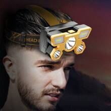 NetHong 2xWaterproof LED Headlamp Super Bright Head Torch USB Rechargeable COB Headlight - 2 Pcs - View 7