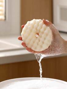 3D Honeycomb Dishwashing Sponge Set - Polyurethane Double-Sided Scouring Pads For Kitchen Cleaning With Suction Cup - 1 Set - Multicolor - View 2