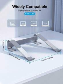 Support de refroidissement pour ordinateur portable réglable en aluminium - Support de bureau élégant compatible avec Macbook, support de portable ergonomique avec un support et une stabilité améliorés