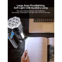 NetHong High Powered 26000000LM LED Flashlight Super Bright Torch Rechargeable Lamp UK - Black - View 8