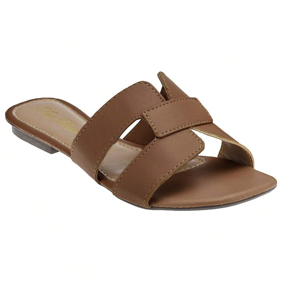 Women Flat Sandals - 駝色 - 查看 1