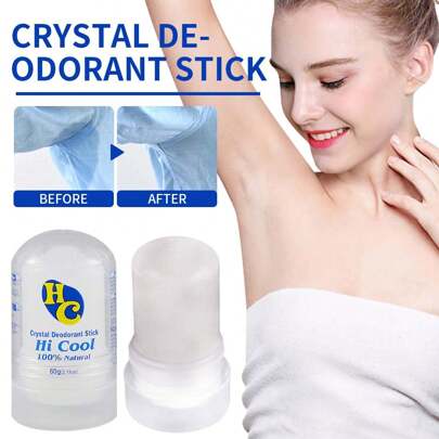 Desodorante Cristal/Pedra Natural (60g) Pode Ser Usado Em Todo O Corpo Para Melhorar odor Corporal