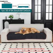 1 件宠物沙发套毯，防水宠物沙发保护套，适用于 1-4 座家具沙发，超声波沙发垫 - 黑色 - 查看 11