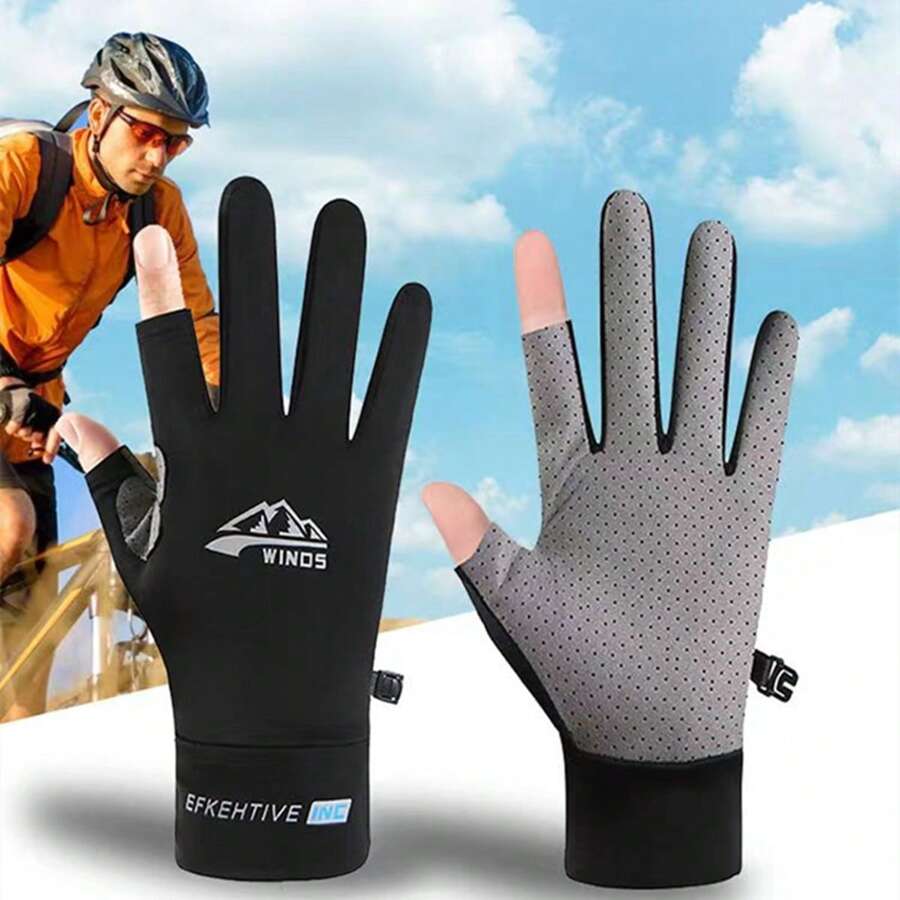 1 Pair Unisex Outdoor Cycling Sports Half Finger Gloves