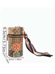 New Fashion Floral Printed Silk Scarf And Lipstick Bag Set Wallet Purse Wallet Mini Wallet Coin Wallet - Multicolor - View 5
