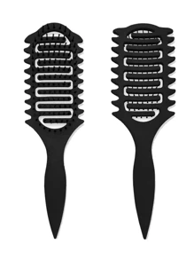 Hair brushes-EU+UK X Milania升级版卷发造型梳，采用专为卷发设计的特殊梳齿，有效打造卷发造型，减少拉扯和毛躁。这款梳子集梳理、造型工具、产品和配件于一体，是沙龙、美容院、旅行、返校和度假的必备单品。 - 彩色 - 查看 12