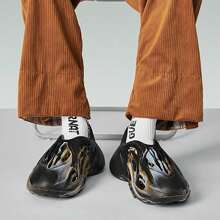 2025 New Design Hollow Foam Runner Shoes - Breathable, Non-Slip Beach Shoes, Men Casual Fashion Sports Sandals, Perfect For Beach Dates And Couple Outings - 黑色 - 查看 6