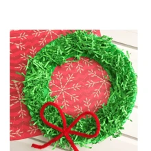 Caja de regalo de 100g rellena con papel rafia natural triturado a rayas, material para forrar y decorar cajas de caramelos - Multicolor - Ver 4