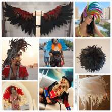 100PCS Rooster Tail Feathers 25-30cm /10-12 Inch Carnival Party Performances Stage Costume Decoration DIY Headwear Feathers Wedding Decoration Headwear Feathers - Multicolor - View 11