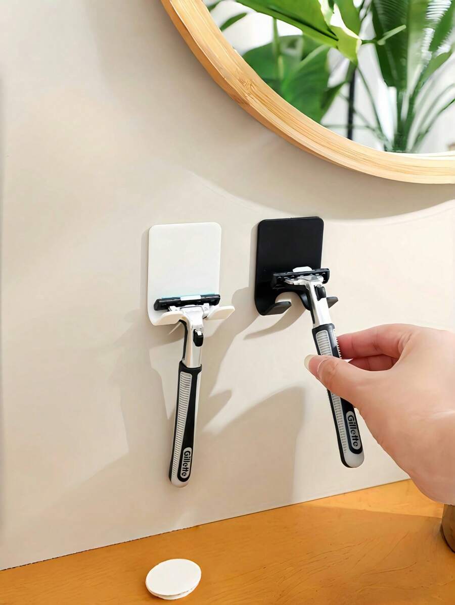 10pcs Multi-Function Power Plug Hooks, Manual Razor Hooks Without Drilling, Razor Storage Rack - Multicolor - View 1