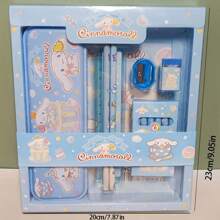 Sanrio Sanrio 12 sztuk My Melody & Kuromi Kids Stationery Gift Set: plastikowa linijka i gumki, odpowiednie na urodziny, upominki na przyjęcia, artykuły szkolne i nagrody - linijka uniwersytecka, bez piór