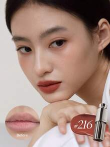 Labial mate velvetine de larga duración JOOCYEE ESSENCE MATTE ROUGE con acabado mate - 216 Té tostado marrón - Ver 3