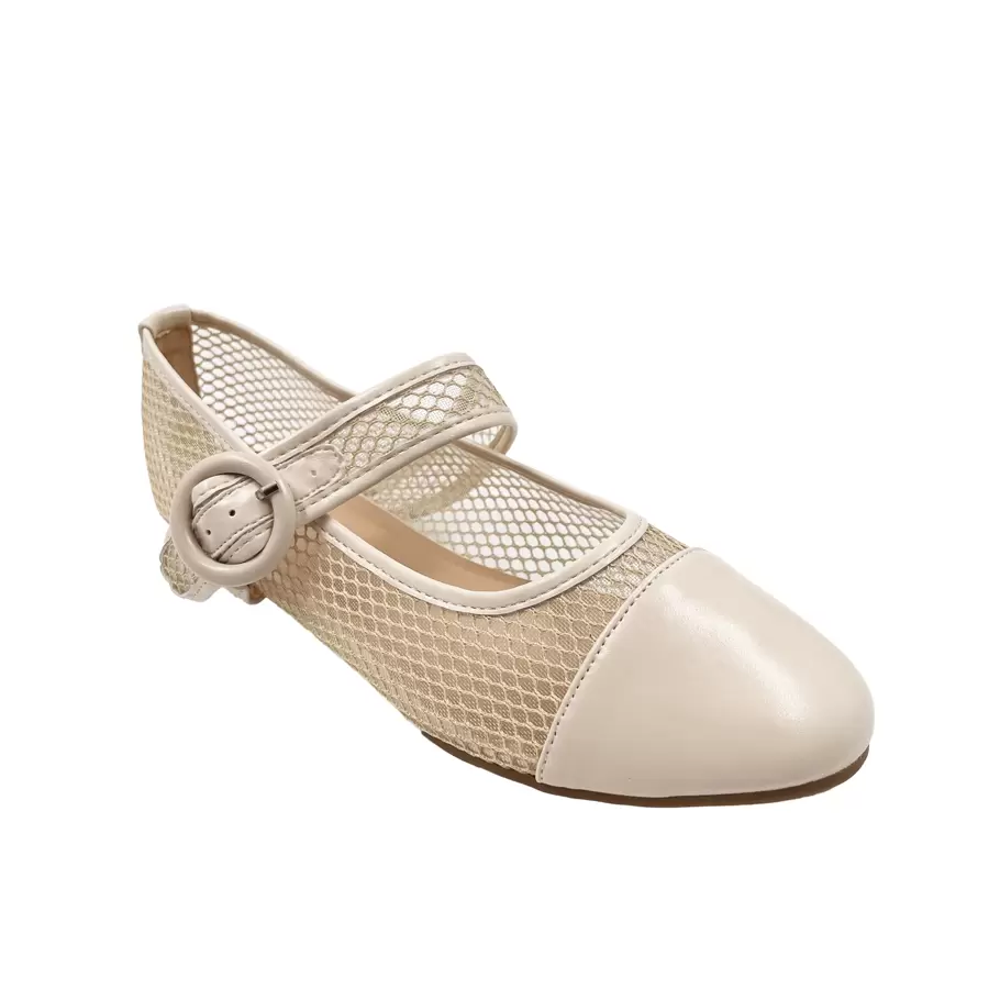 Ballerines semi-transparentes pour femmes avec sangle réglable, marque JZ Brothers - Beige - Voir 1