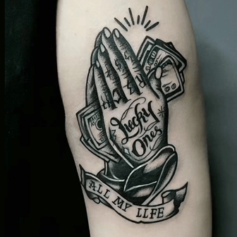 Botanisk bönehand tillfällig tatuering, realistisk och långvarig blekning 7-15 dagar vattentät och gnidningsbeständig tatuering i amerikansk stil