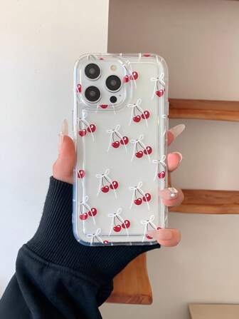 白色蝴蝶结、樱桃泡泡防摔手机壳适用于 Xs/Xsmax/Xr/11 12 13 14 15 16pro/Promax/14 15 16plus 及系列防水防震防刮