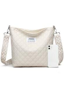 Women's Fashion Diamond Quilted Lightweight Nylon Crossbody Bag