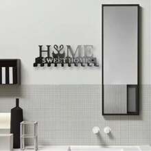 金属衣架天鹅字母壁挂钥匙扣毛巾帽架收纳架衣服钥匙包皮带浴室毛巾架置物架收纳 - 黑色 - 查看 3