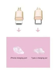 Bow Hanging Decoration Dust Plug Charging Port Rubber Plug Data Port Blockage Compatible With Apple Port Type-C Port Mobile Phone