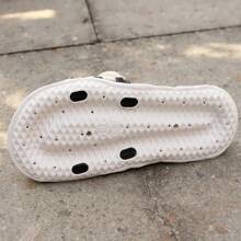 Sandalias casuales de exterior con suela gruesa y diseño slip-on para mujer, para el verano