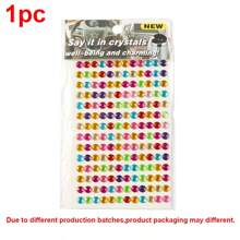 1-5sheets Colorful 3D Gem Stickers Glitter Sparkle Crystal Sticker For Tear Face Eyebrow Eyes Makeup Earrings Ear Ring Nail Rhinestone Stickers