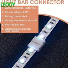 leooy LED-Verbinder: 10 mm breite gerade/L-förmige/T-förmige/X-förmige Verbinder, geeignet für 3528/5050 SMD RGB 7-Farben-LED-Leuchtzubehör, lötfreie Clip-Verbinder - lötfreie Adapter-Verbinder