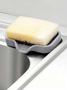 1/2 piezas Felpudo para grifos de cocina - Protector antideslizante de silicona con soporte para esponja de secado rápido - Perfecto para cocina y baño, felpudo de drenaje esencial para grifos