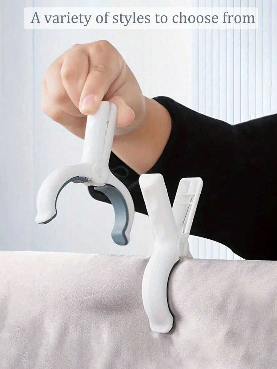 1 agrafe pentru prosoape de plajă, ace de haine din plastic rezistent, cleme de uscare pentru pilota, cleme pentru haine rezistente la vânt, păstrați-vă prosopul, hainele, păturile pentru a usca pe frânghie și suport pentru agățat