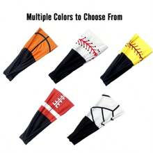 1 pieza Diadema estilo deportivo con estampado de béisbol y sóftbol para mujeres y hombres, diademas, turbantes, accesorios para el cabello - Multicolor - Ver 6