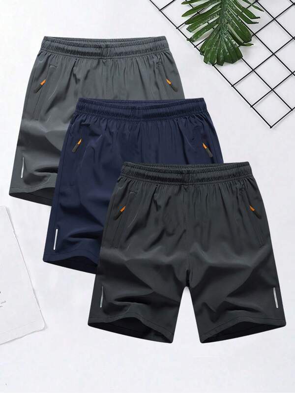 3 stuks jongens/tieners outdoor sport casual bermuda shorts, modieus, veelzijdig, eenvoudig ontwerp, zomer