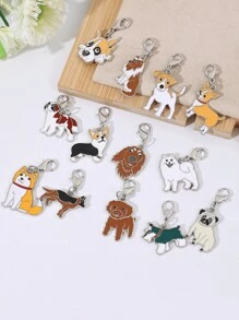 1 Metal Fashion Hot Pet Key Chain Dog Pendant Animal Enamel Keychain Women Bag Jewellery Girlfriend Gift Car Accessories Bag Charm School Cartoon Animal Cute Goth Y2k Bag Accessories Lanyards With Id Holder Car Accessories Bag Charms Christmas Car Accessories Teacher Sister Gift Ideas - Multicolor - View 4
