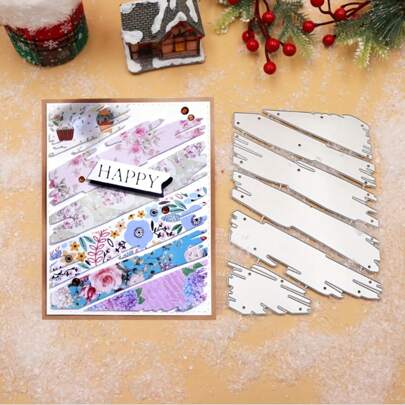 1pc Scrapbook Molds, Scribbled Art Cutting Molds, Metal Cutting Molds For Crafts, Cutting Molds For Making Cards, Suitable For Parties, Weddings, Holidays...... (5.51 X 4.01 Inches)