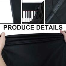 Funda para piano electrónico de 88 teclas con cordón, funda completa de tela técnica con pantalla espectral para piano eléctrico de 88 teclas - Negro - Ver 4