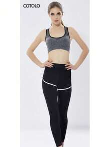 TRUMOVE Brassiere Deportivo para Mujer de Secado Rápido Antichoque Sin Armazón con Elasticidad para Yoga y Gimnasia Ropa Deportiva Superior para Mujer,top deportivo mujer,ropa deportiva de mujer,tops deportivos para mujer,top deportivo,tops de mujer,gym,brassieres de mujer - Gris - Ver 6