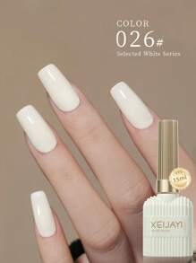 XEIJAYI 8Colors 15Ml Nude Moonlight White Nail Enamel 2025 New Yogurt Cream Soybean Milk Cream White Nail Enamel Nail Polish Gel For Nail Shop - 彩色 - 查看 12