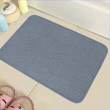 1pc 40*60/50*80cm Chenille Woven Floor Mat Non-Slip Absorbent Bathroom Mat