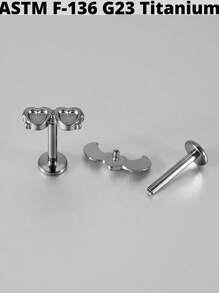 1PC Titanium Heart Lip Ring Ear Cartilage Tragus Internally Threaded Star Lobe Earrings Daith Piercing Jewelry - As Shown - View 4